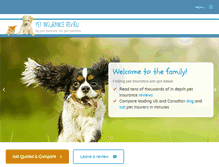 Tablet Screenshot of petinsurancereview.com